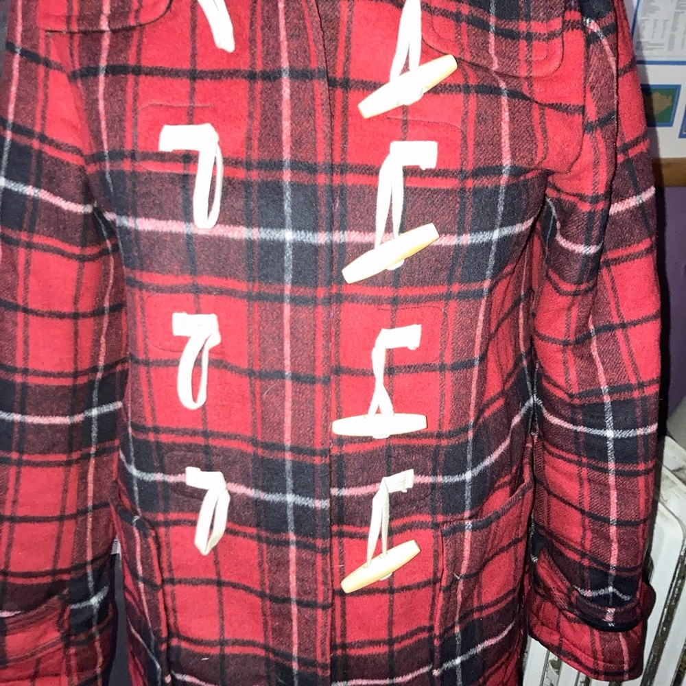 Gap Plaid Toggle Coat - image 5